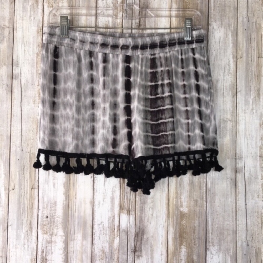 Altar’d State Black Dye Fringe Shorts - Picture 1 of 6